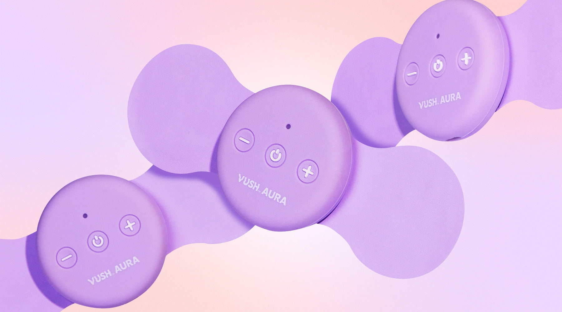 Aura purple TENS machine by VUSH Wellness